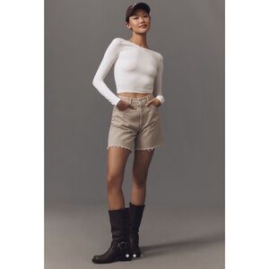 Anthropologie The Renna Seamless Long-Sleeve Scoop-Back Top, Size xxs/xs